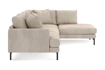 Menard 4-seters Høyrevendt Dyp L-formet Sjeselongsofa i Manchester - Greige - Møbler - Sofaer - Sofaer med sjeselong - 4 seters sofa med divan