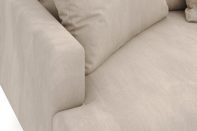 Menard 4-seters Høyrevendt Dyp L-formet Sjeselongsofa i Manchester - Greige - Møbler - Sofaer - Sofaer med sjeselong - 4 seters sofa med divan