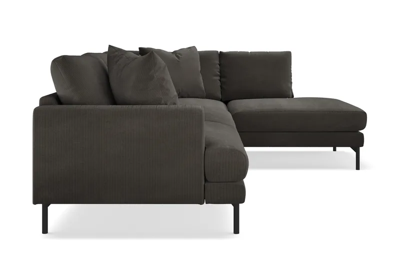 Menard 4-seters Høyrevendt Dyp L-formet Sjeselongsofa i Manchester - Mørk grå - Møbler - Sofaer - Sofaer med sjeselong - 4 seters sofa med divan