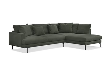 Menard 4-seters Høyrevendt Dyp L-formet Sjeselongsofa i Manchester - Mørk grønn - Møbler - Sofaer - Sofaer med sjeselong - 4 seters sofa med divan