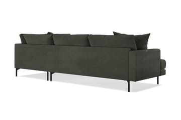 Menard 4-seters Høyrevendt Dyp L-formet Sjeselongsofa i Manchester - Mørk grønn - Møbler - Sofaer - Sofaer med sjeselong - 4 seters sofa med divan