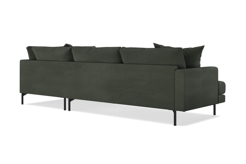 Menard 4-seters Høyrevendt Dyp L-formet Sjeselongsofa i Manchester - Mørk grønn - Møbler - Sofaer - Sofaer med sjeselong - 4 seters sofa med divan