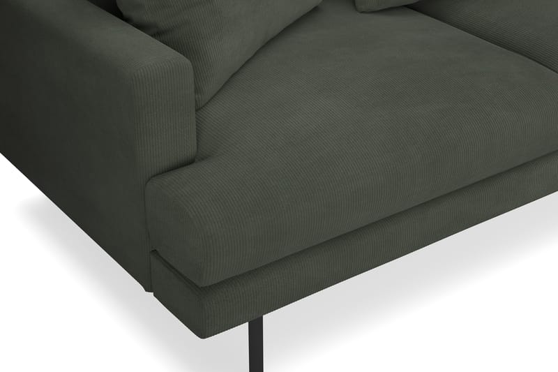 Menard 4-seters Høyrevendt Dyp L-formet Sjeselongsofa i Manchester - Mørk grønn - Møbler - Sofaer - Sofaer med sjeselong - 4 seters sofa med divan