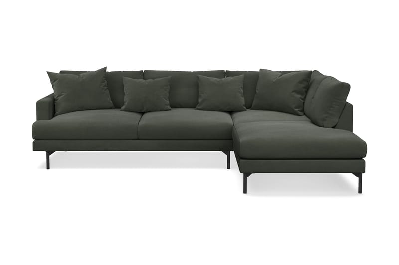 Menard 4-seters Høyrevendt Dyp L-formet Sjeselongsofa i Manchester - Mørk grønn - Møbler - Sofaer - Sofaer med sjeselong - 4 seters sofa med divan