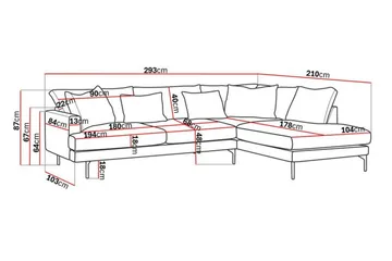 Menard 4-seters Høyrevendt Dyp L-formet Sjeselongsofa i Manchester - Mørk grønn - Møbler - Sofaer - Sofaer med sjeselong - 4 seters sofa med divan