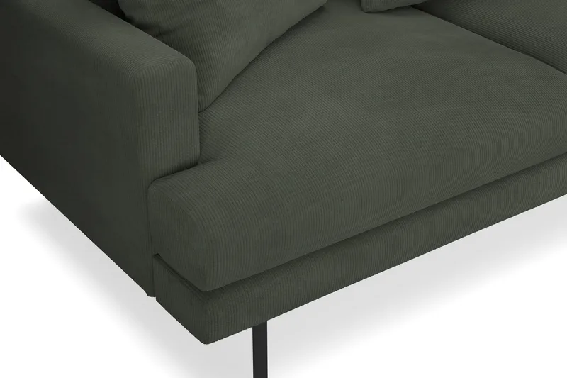 Menard 4-seters Høyrevendt Dyp L-formet Sjeselongsofa i Manchester - Mørk grønn - Møbler - Sofaer - Sofaer med sjeselong - 4 seters sofa med divan