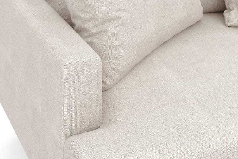 Menard 4-seters Høyrevendt Dyp L-formet Sjeselongsofa i Stoff - Beige - Møbler - Sofaer - Sofaer med sjeselong - 4 seters sofa med divan