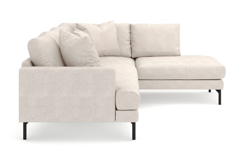 Menard 4-seters Høyrevendt Dyp L-formet Sjeselongsofa i Stoff - Beige - Møbler - Sofaer - Sofaer med sjeselong - 4 seters sofa med divan