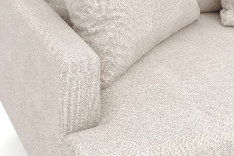 Menard 4-seters Høyrevendt Dyp L-formet Sjeselongsofa i Stoff - Beige - Møbler - Sofaer - Sofaer med sjeselong - 4 seters sofa med divan