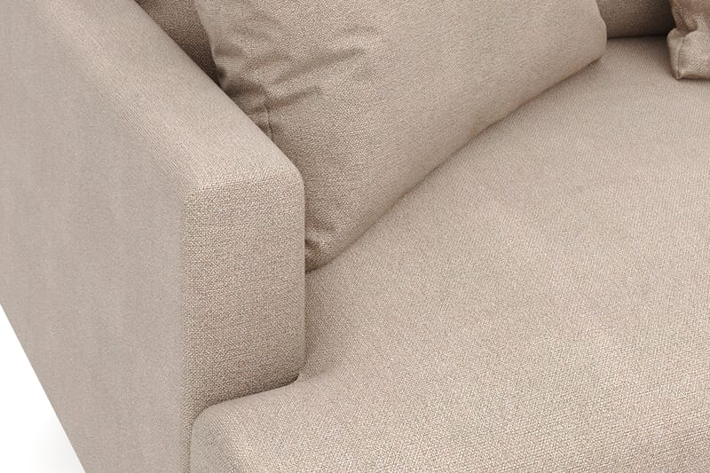 Menard 4-seters Høyrevendt Dyp L-formet Sjeselongsofa i Stoff - Beige - Møbler - Sofaer - Sofaer med sjeselong - 4 seters sofa med divan