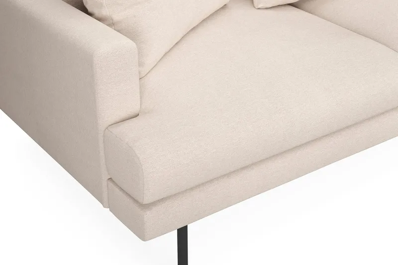 Menard 4-seters Høyrevendt Dyp L-formet Sjeselongsofa i Stoff - Beige - Møbler - Sofaer - Sofaer med sjeselong - 4 seters sofa med divan