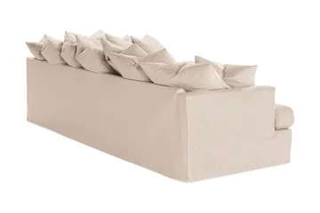 Menard 4-seters Høyrevendt Dyp L-formet Sjeselongsofa i Stoff - Beige - Møbler - Sofaer - Sofaer med sjeselong - 4 seters sofa med divan