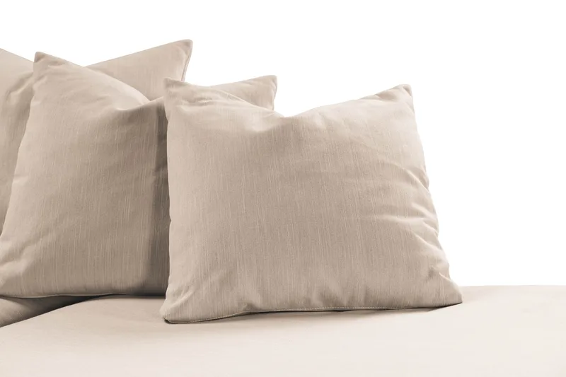 Menard 4-seters Høyrevendt Dyp L-formet Sjeselongsofa i Stoff - Beige - Møbler - Sofaer - Sofaer med sjeselong - 4 seters sofa med divan