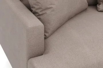 Menard 4-seters Høyrevendt Dyp L-formet Sjeselongsofa i Stoff - Brun - Møbler - Sofaer - Sofaer med sjeselong - 4 seters sofa med divan