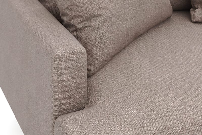 Menard 4-seters Høyrevendt Dyp L-formet Sjeselongsofa i Stoff - Brun - Møbler - Sofaer - Sofaer med sjeselong - 4 seters sofa med divan