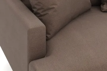 Menard 4-seters Høyrevendt Dyp L-formet Sjeselongsofa i Stoff - Brun - Møbler - Sofaer - Sofaer med sjeselong - 4 seters sofa med divan