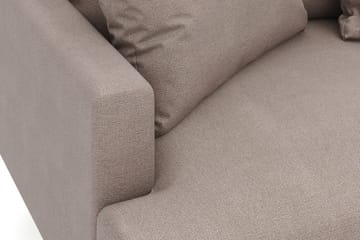 Menard 4-seters Høyrevendt Dyp L-formet Sjeselongsofa i Stoff - Brun - Møbler - Sofaer - Sofaer med sjeselong - 4 seters sofa med divan