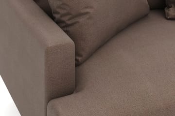 Menard 4-seters Høyrevendt Dyp L-formet Sjeselongsofa i Stoff - Brun - Møbler - Sofaer - Sofaer med sjeselong - 4 seters sofa med divan