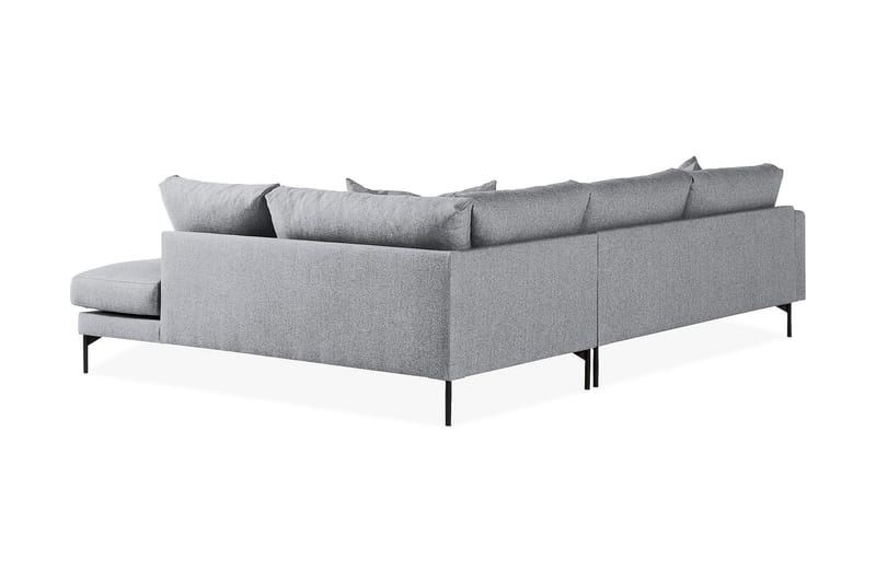 Menard 4-seters Høyrevendt Dyp L-formet Sjeselongsofa i Stoff - Grå - Møbler - Sofaer - Sofaer med sjeselong - 4 seters sofa med divan