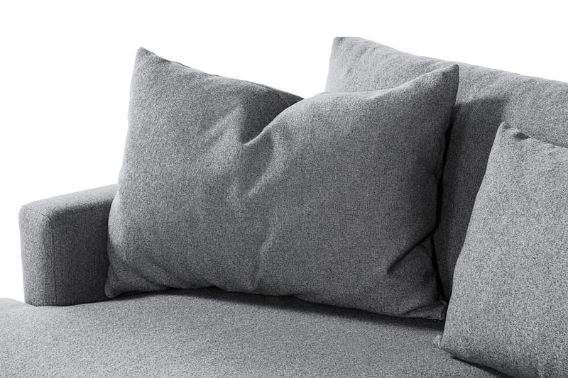 Menard 4-seters Høyrevendt Dyp L-formet Sjeselongsofa i Stoff - Grå - Møbler - Sofaer - Sofaer med sjeselong - 4 seters sofa med divan