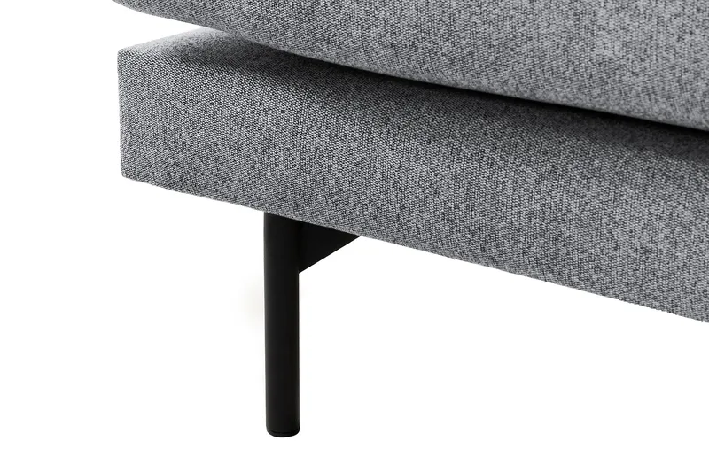 Menard 4-seters Høyrevendt Dyp L-formet Sjeselongsofa i Stoff - Grå - Møbler - Sofaer - Sofaer med sjeselong - 4 seters sofa med divan