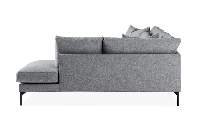 Menard 4-seters Høyrevendt Dyp L-formet Sjeselongsofa i Stoff - Grå - Møbler - Sofaer - Sofaer med sjeselong - 4 seters sofa med divan