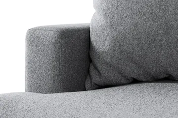 Menard 4-seters Høyrevendt Dyp L-formet Sjeselongsofa i Stoff - Grå - Møbler - Sofaer - Sofaer med sjeselong - 4 seters sofa med divan