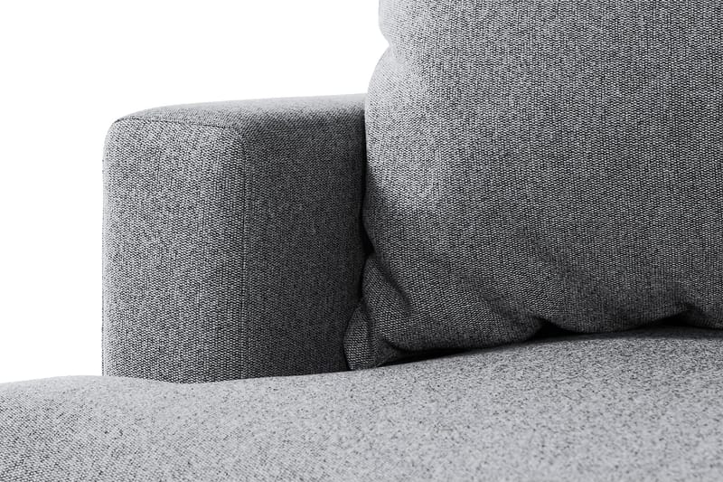 Menard 4-seters Høyrevendt Dyp L-formet Sjeselongsofa i Stoff - Grå - Møbler - Sofaer - Sofaer med sjeselong - 4 seters sofa med divan