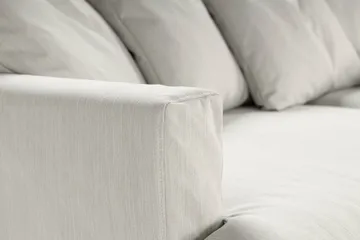 Menard 4-seters Høyrevendt Dyp L-formet Sjeselongsofa i Stoff - Lys grå - Møbler - Sofaer - Sofaer med sjeselong - 4 seters sofa med divan