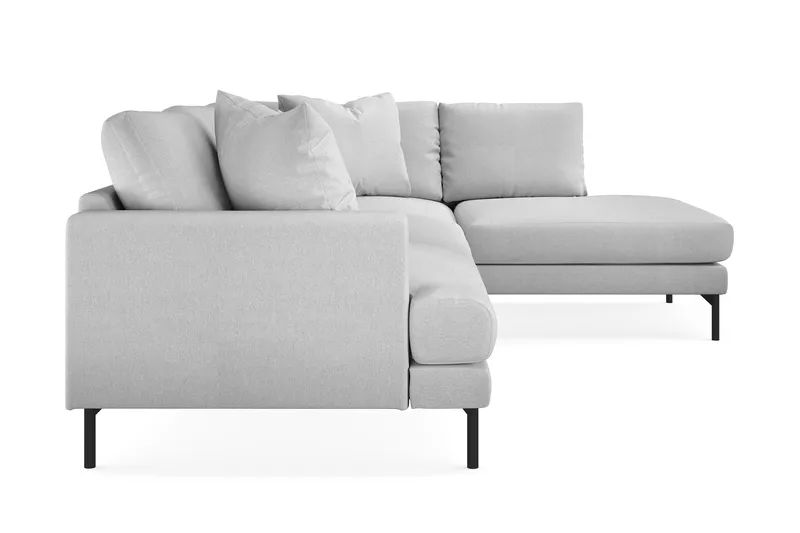 Menard 4-seters Høyrevendt Dyp L-formet Sjeselongsofa i Stoff - Lys grå - Møbler - Sofaer - Sofaer med sjeselong - 4 seters sofa med divan