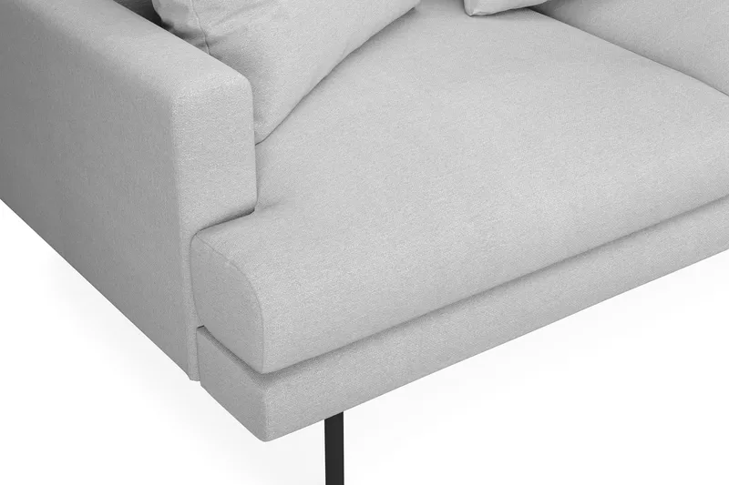Menard 4-seters Høyrevendt Dyp L-formet Sjeselongsofa i Stoff - Lys grå - Møbler - Sofaer - Sofaer med sjeselong - 4 seters sofa med divan