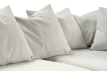 Menard 4-seters Høyrevendt Dyp L-formet Sjeselongsofa i Stoff - Lys grå - Møbler - Sofaer - Sofaer med sjeselong - 4 seters sofa med divan