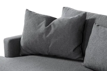 Menard 4-seters Høyrevendt Dyp L-formet Sjeselongsofa i Stoff - Mørk grå - Møbler - Sofaer - Sofaer med sjeselong - 4 seters sofa med divan
