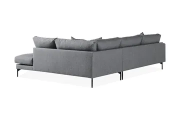 Menard 4-seters Høyrevendt Dyp L-formet Sjeselongsofa i Stoff - Mørk grå - Møbler - Sofaer - Sofaer med sjeselong - 4 seters sofa med divan
