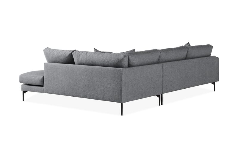 Menard 4-seters Høyrevendt Dyp L-formet Sjeselongsofa i Stoff - Mørk grå - Møbler - Sofaer - Sofaer med sjeselong - 4 seters sofa med divan