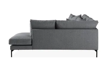 Menard 4-seters Høyrevendt Dyp L-formet Sjeselongsofa i Stoff - Mørk grå - Møbler - Sofaer - Sofaer med sjeselong - 4 seters sofa med divan