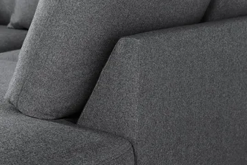 Menard 4-seters Høyrevendt Dyp L-formet Sjeselongsofa i Stoff - Mørk grå - Møbler - Sofaer - Sofaer med sjeselong - 4 seters sofa med divan