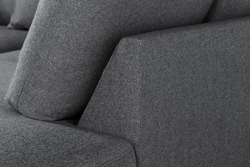 Menard 4-seters Høyrevendt Dyp L-formet Sjeselongsofa i Stoff - Mørk grå - Møbler - Sofaer - Sofaer med sjeselong - 4 seters sofa med divan