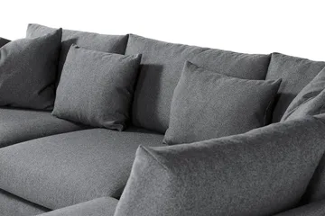 Menard 4-seters Høyrevendt Dyp L-formet Sjeselongsofa i Stoff - Mørk grå - Møbler - Sofaer - Sofaer med sjeselong - 4 seters sofa med divan