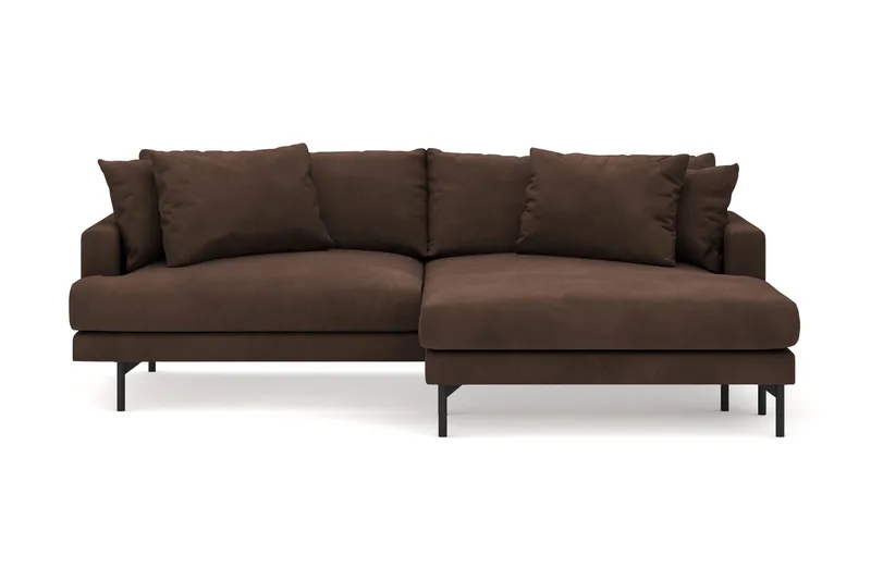 Menard 4-seters Høyrevendt L-formet Divansofa i Manchester, Brun