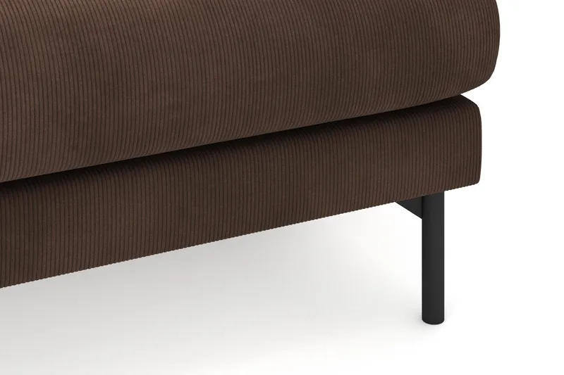 Menard 4-seters Høyrevendt L-formet Divansofa i Manchester - Brun - Møbler - Sofaer - Sofaer med sjeselong - 4 seters sofa med divan