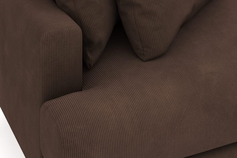 Menard 4-seters Høyrevendt L-formet Divansofa i Manchester - Brun - Møbler - Sofaer - Sofaer med sjeselong - 4 seters sofa med divan