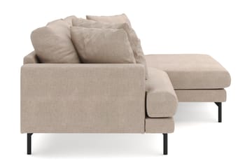 Menard 4-seters Høyrevendt L-formet Divansofa i Stoff - Beige - Møbler - Sofaer - Sofaer med sjeselong - 4 seters sofa med divan