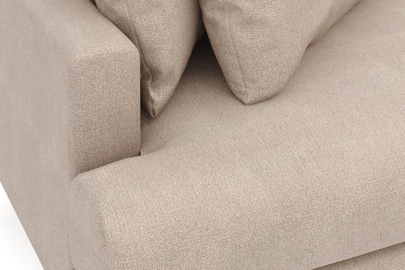 Menard 4-seters Høyrevendt L-formet Divansofa i Stoff - Beige - Møbler - Sofaer - Sofaer med sjeselong - 4 seters sofa med divan