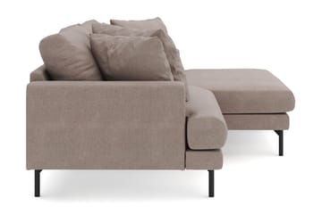Menard 4-seters Høyrevendt L-formet Divansofa i Stoff - Brun - Møbler - Sofaer - Sofaer med sjeselong - 4 seters sofa med divan