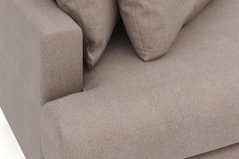 Menard 4-seters Høyrevendt L-formet Divansofa i Stoff - Brun - Møbler - Sofaer - Sofaer med sjeselong - 4 seters sofa med divan