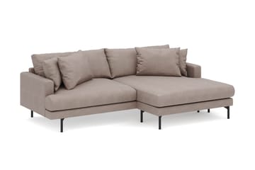Menard 4-seters Høyrevendt L-formet Divansofa i Stoff - Brun - Møbler - Sofaer - Sofaer med sjeselong - 4 seters sofa med divan
