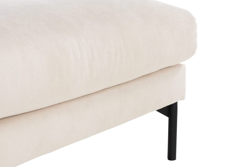 Menard 4-seters Høyrevendt L-formet Sjeselongsofa + Fotskammel i Manchester - Beige - Møbler - Sofaer - Sofaer med sjeselong - 4 seters sofa med divan