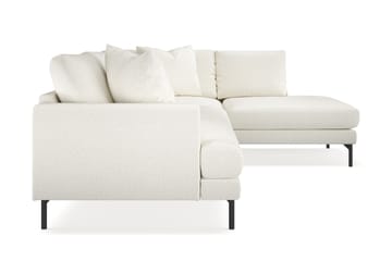 Menard 4-seters Høyrevendt L-formet Sjeselongsofa i Bouclé - Hvit - Møbler - Sofaer - Sofaer med sjeselong - 4 seters sofa med divan