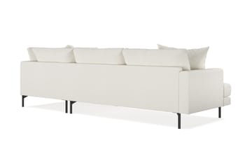 Menard 4-seters Høyrevendt L-formet Sjeselongsofa i Bouclé - Hvit - Møbler - Sofaer - Sofaer med sjeselong - 4 seters sofa med divan